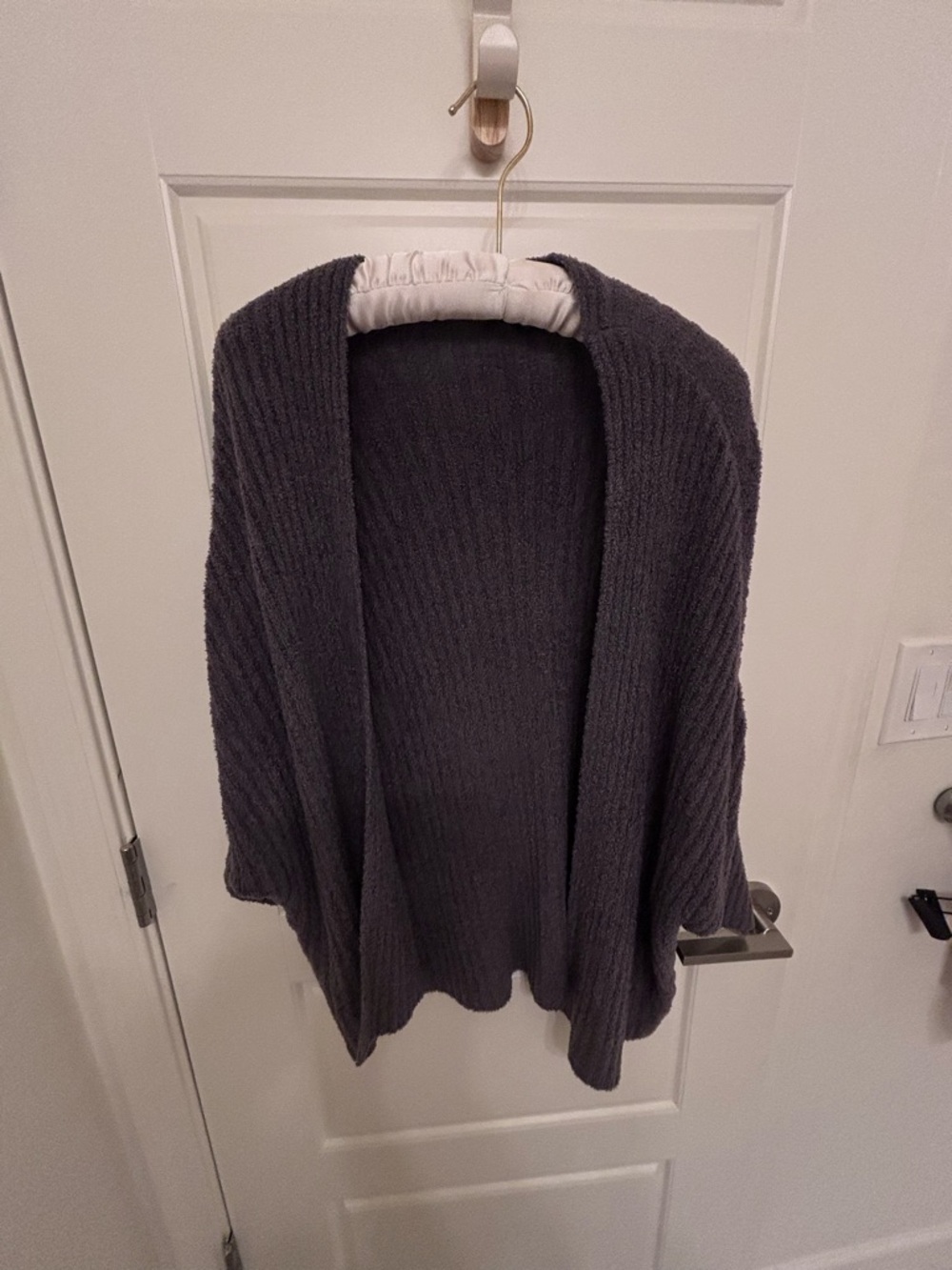 Barefoot Dreams Lite Cozychic Open-Front Women's Cardigan - Charcoal Gray